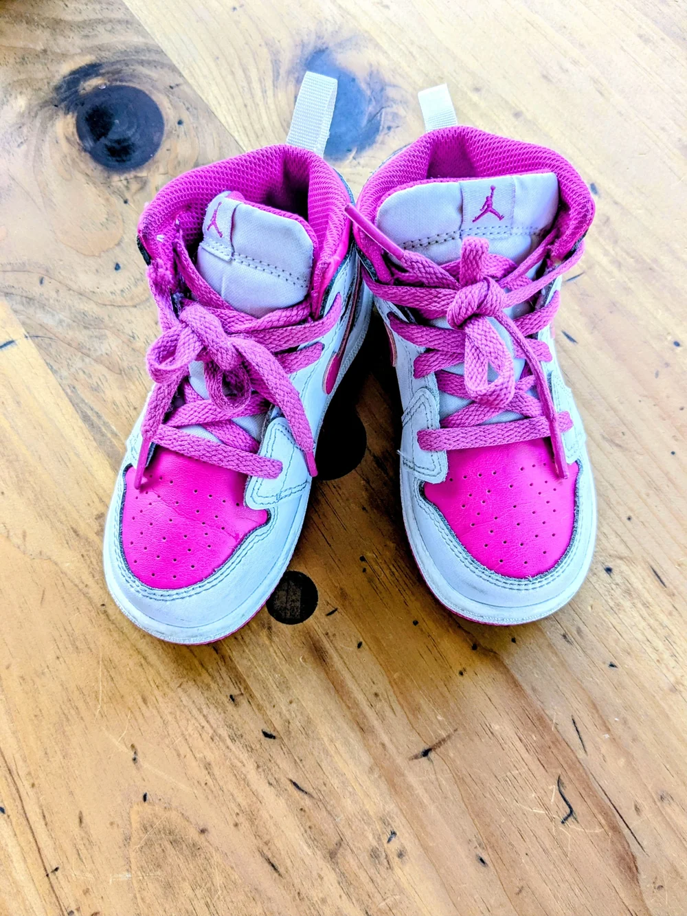 Nike Air Jordan 1 Mid Toddler Shoes - Fierce Pink / Iris Whisper (Size 8C)